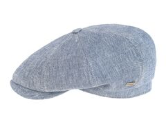 Newsboy z naturalnego lnu, szara jodełka