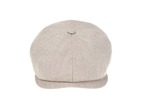 Newsboy z naturalnego lnu, beżowa jodełka
